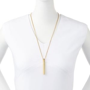 Golden Bar Pendant Necklace